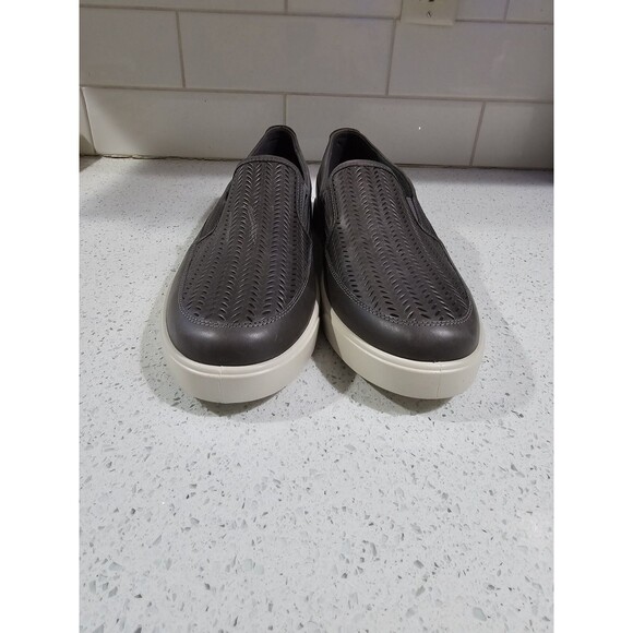 ECCO Men\'s Street LITE Summer Slip On Sneaker Titanium Grey Size 12-12.5 Leather main image 4
